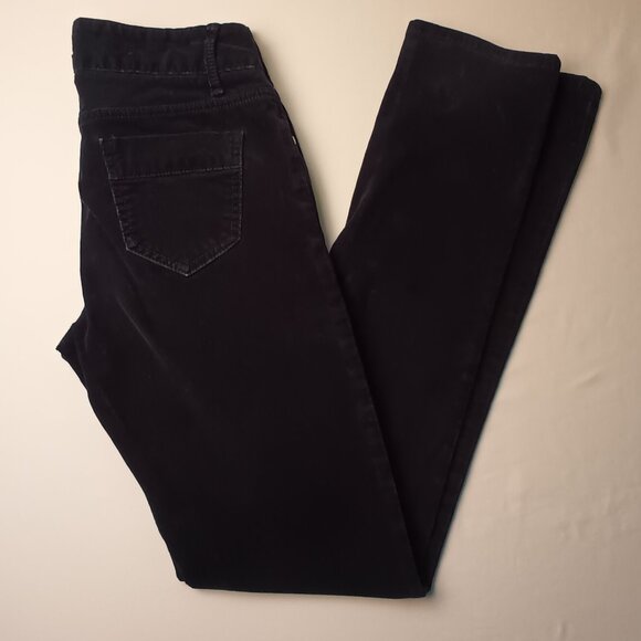 Banana Republic Corduroy Jeans Size 2 Low Rise Slim Leg Black Color - Picture 1 of 9